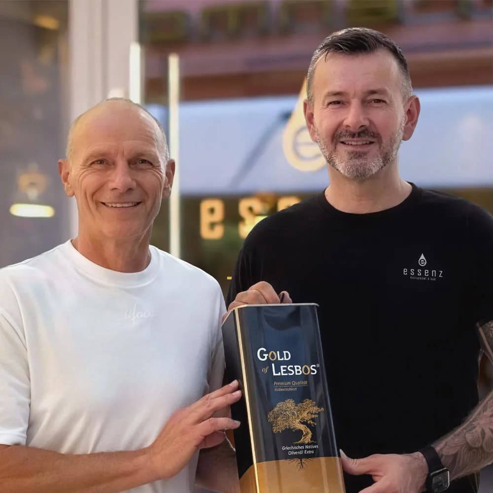 Partnerschaft zwischen Gold of Lesbos und dem Restaurant Essenz